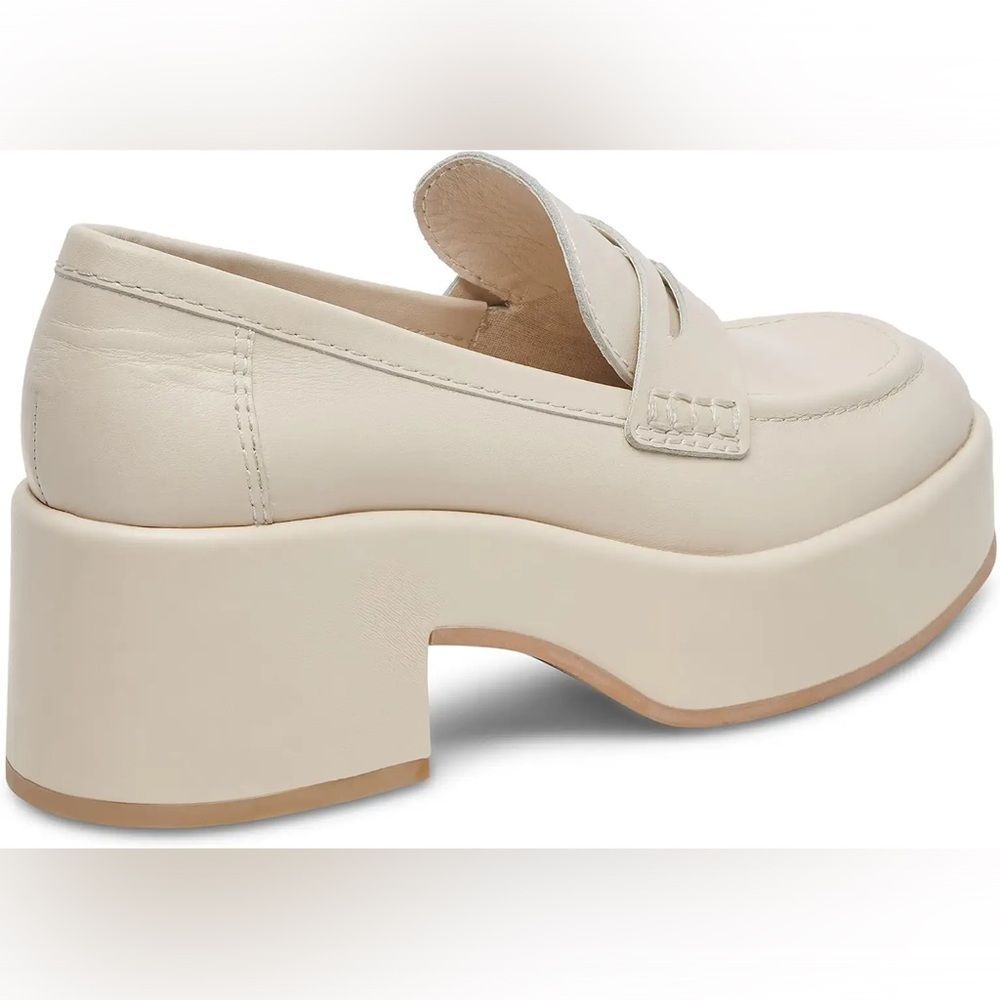Dolce Vita Cream Platform Loafers - Picture 4 of 9